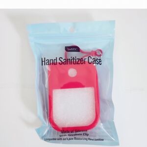 Red Hand Sanitizer Case with Keychain Clip